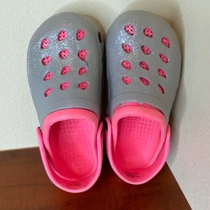 Kids sandals, size 12-13. Silver & pink